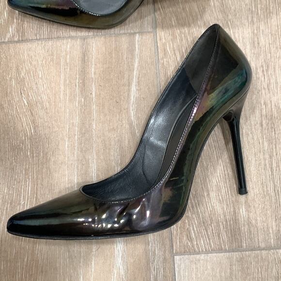 Stuart Weitzman Patent Leather Iridescent Stiletto Pumps Size 6/36 - Picture 3 of 4